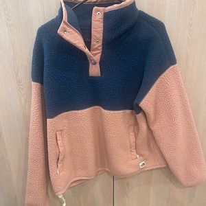 North face fuzzy sweater